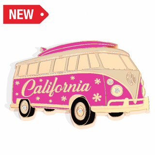 Ca Magnet Surfing California (Fushia)