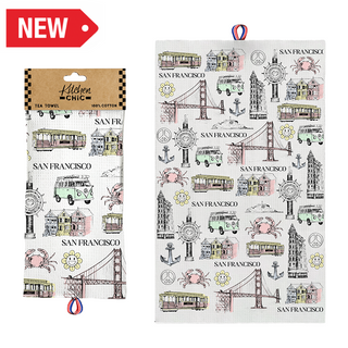 Sf Kitchen Towel Aop Pastel