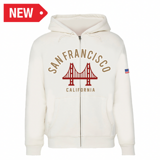 Sf Full Zip Hoodie West Coast Cream