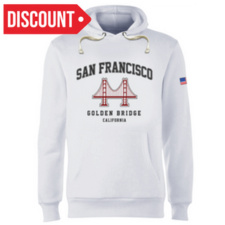 Sf Hoodie Golden Bridge White