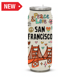 Sf Thermos Can Flower Power (14Oz)