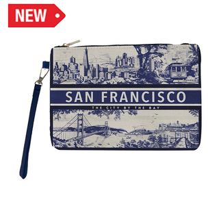 Sf Makeup Bag Toile De Jouy (Blue)