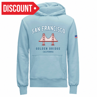 Sf Hoodie Golden Bridge Sky Blue