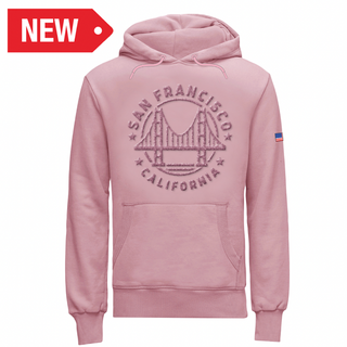 Sf Hoodie Curly Golden Gate Bridge (Pink) Vsn #1301