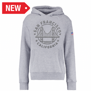 Sf Hoodie Curly Golden Gate Bridge (Gray)