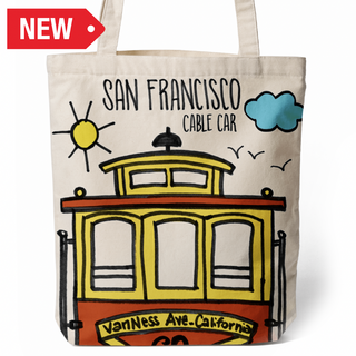 Sf Tote Bag Big Cable Car