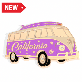 Ca Magnet Surfing California (Purple)