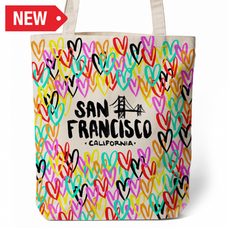 Sf Tote Bag Hearts