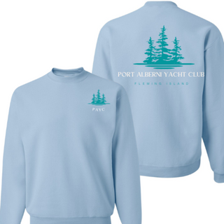 Light Blue Crewneck Simple Sleeve