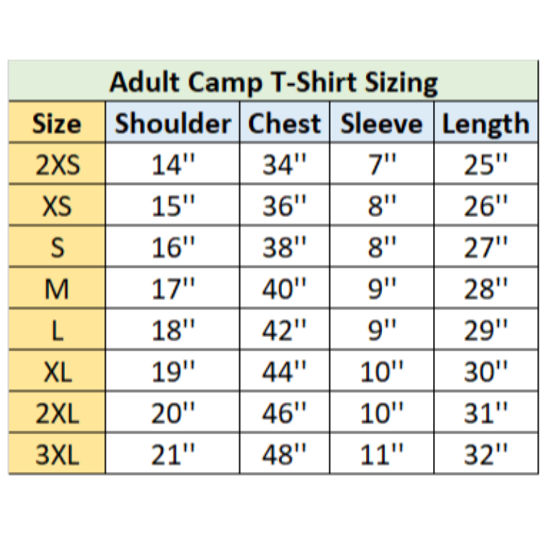 Adult T-shirt (Select for all guests excluding children)