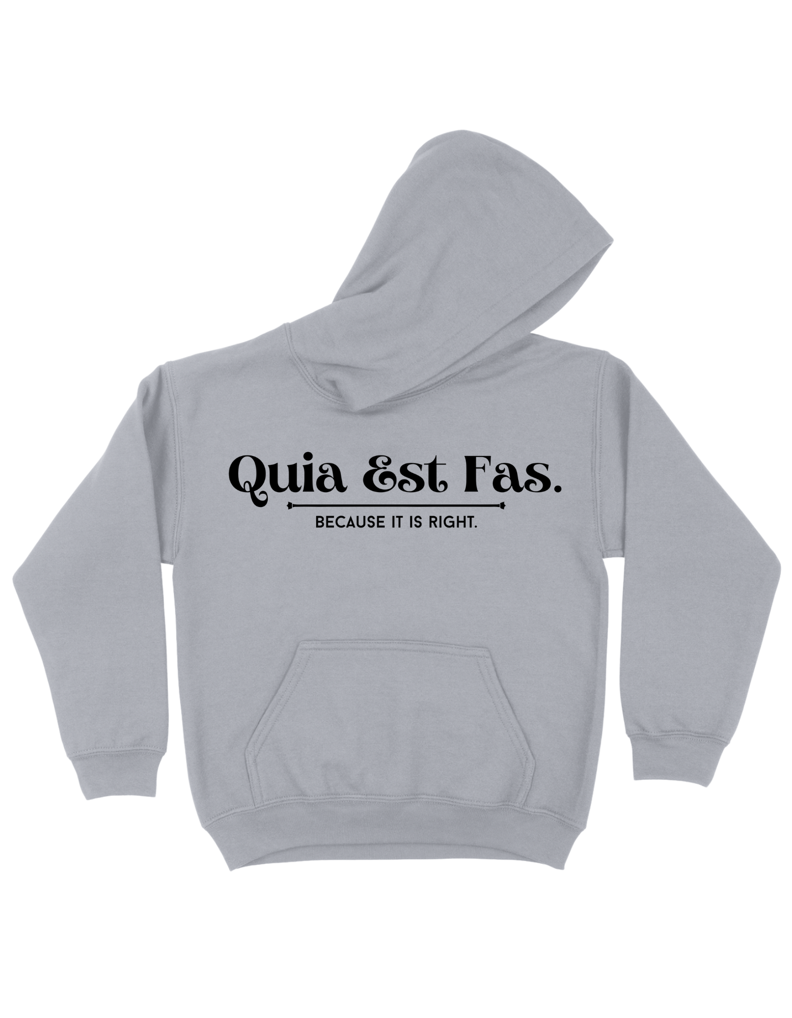Quia Est Fas. - Athletic Gray Hoodie Large Image