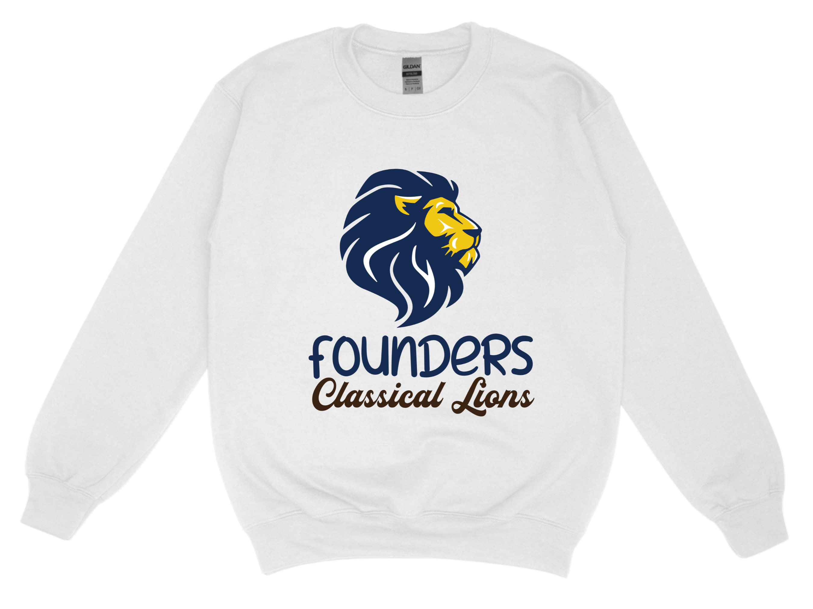 Founders Classical Lions- White Sweatshirt  Large Image