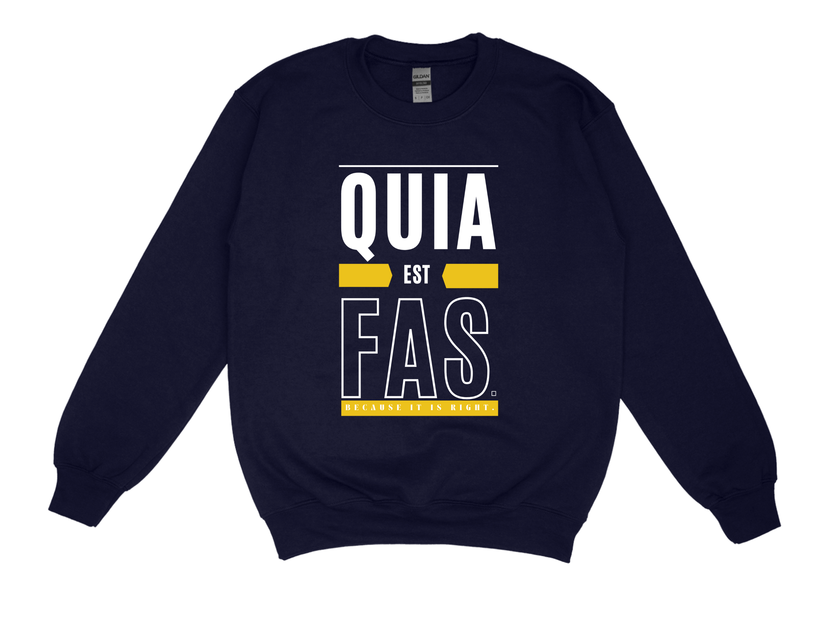 Quia Est Fas. - Navy Sweatshirt  Large Image