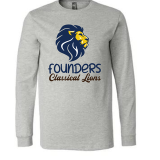 Founders CLassical Lions - Athletic Heather Long Sleeve