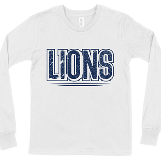 Lions- - White Long Sleeve 