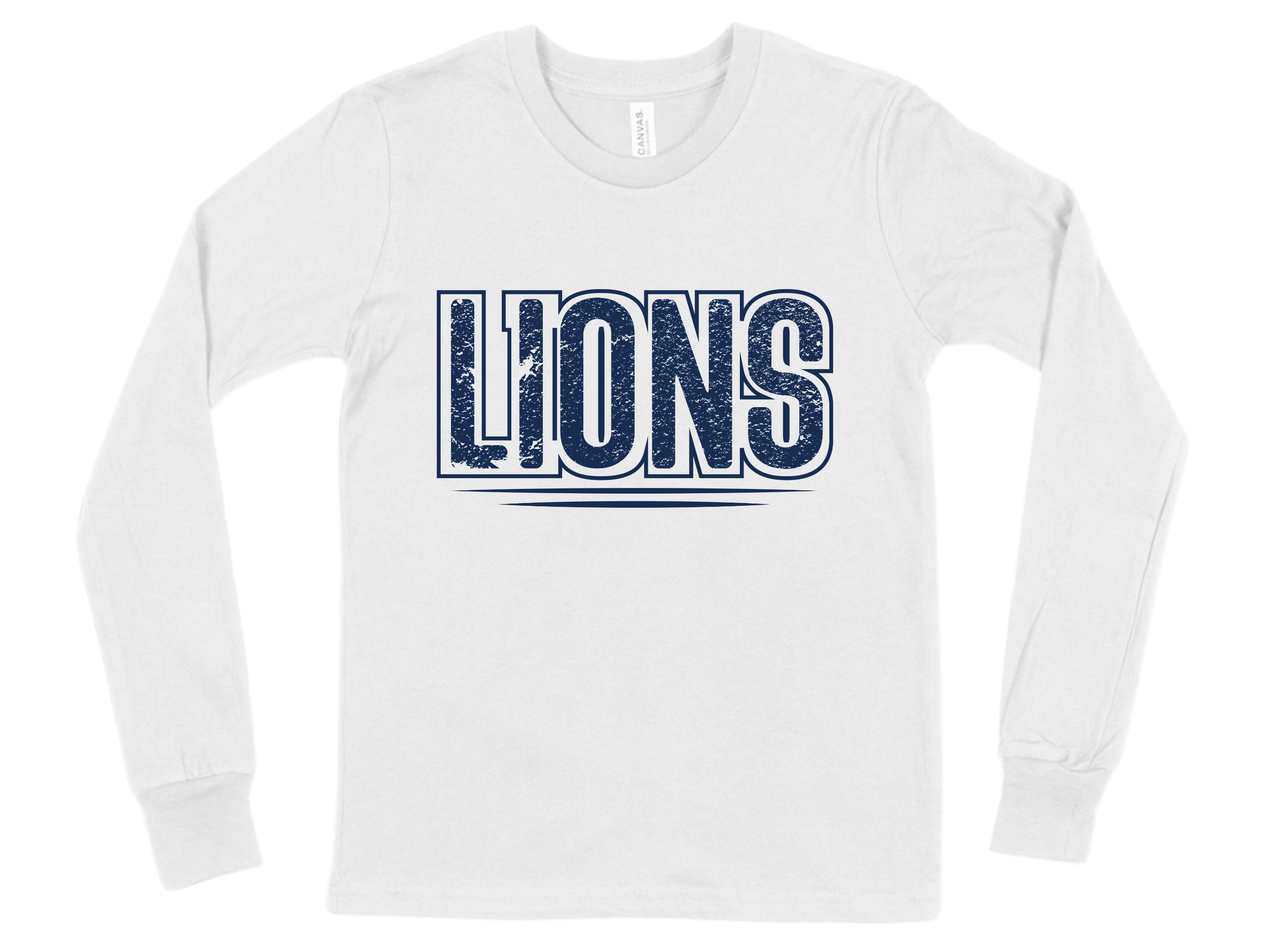 Lions- - White Long Sleeve  Large Image