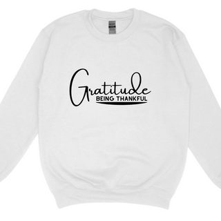 Gratitude - White Sweatshirt