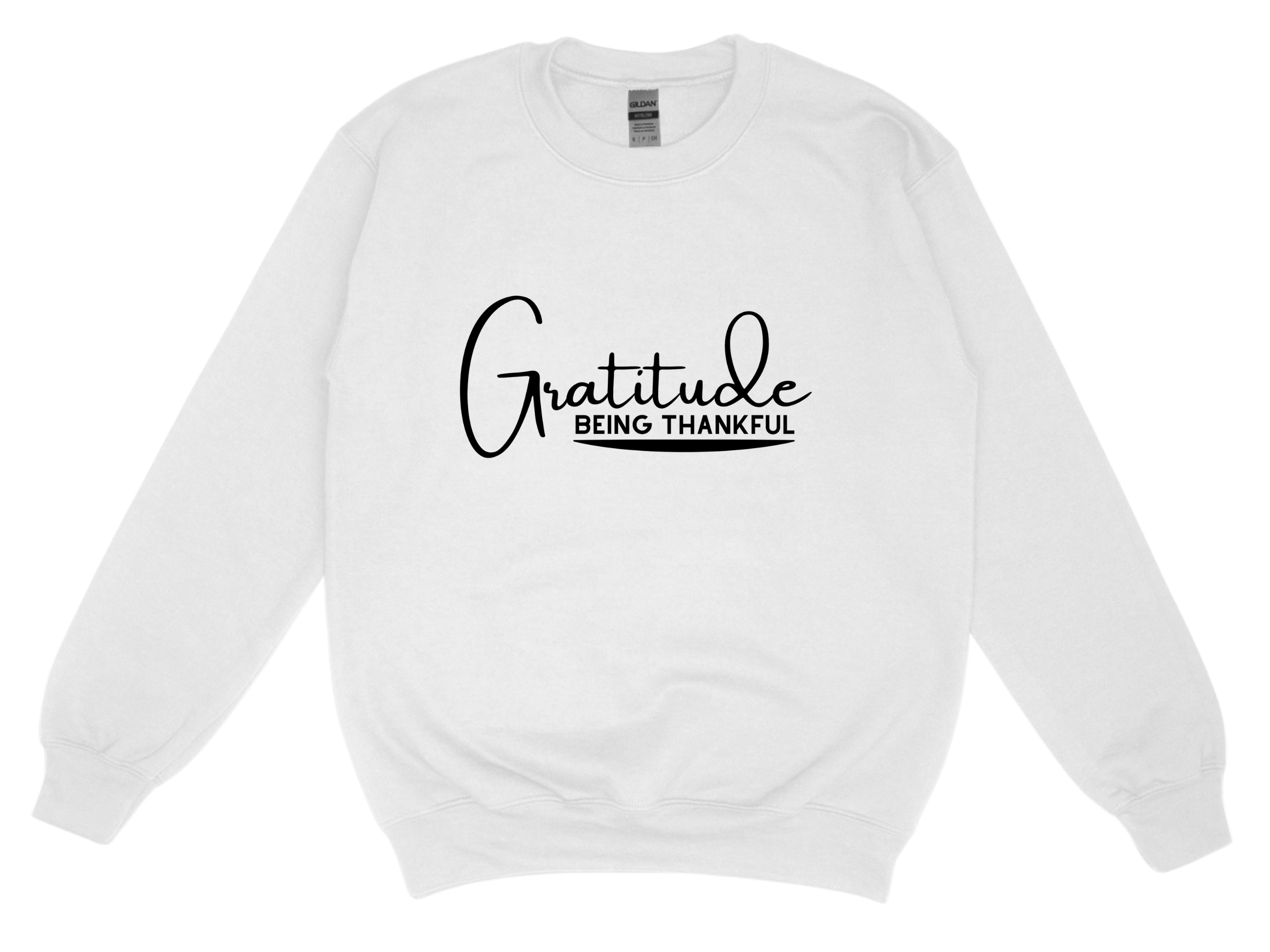 Gratitude - White Sweatshirt Large Image