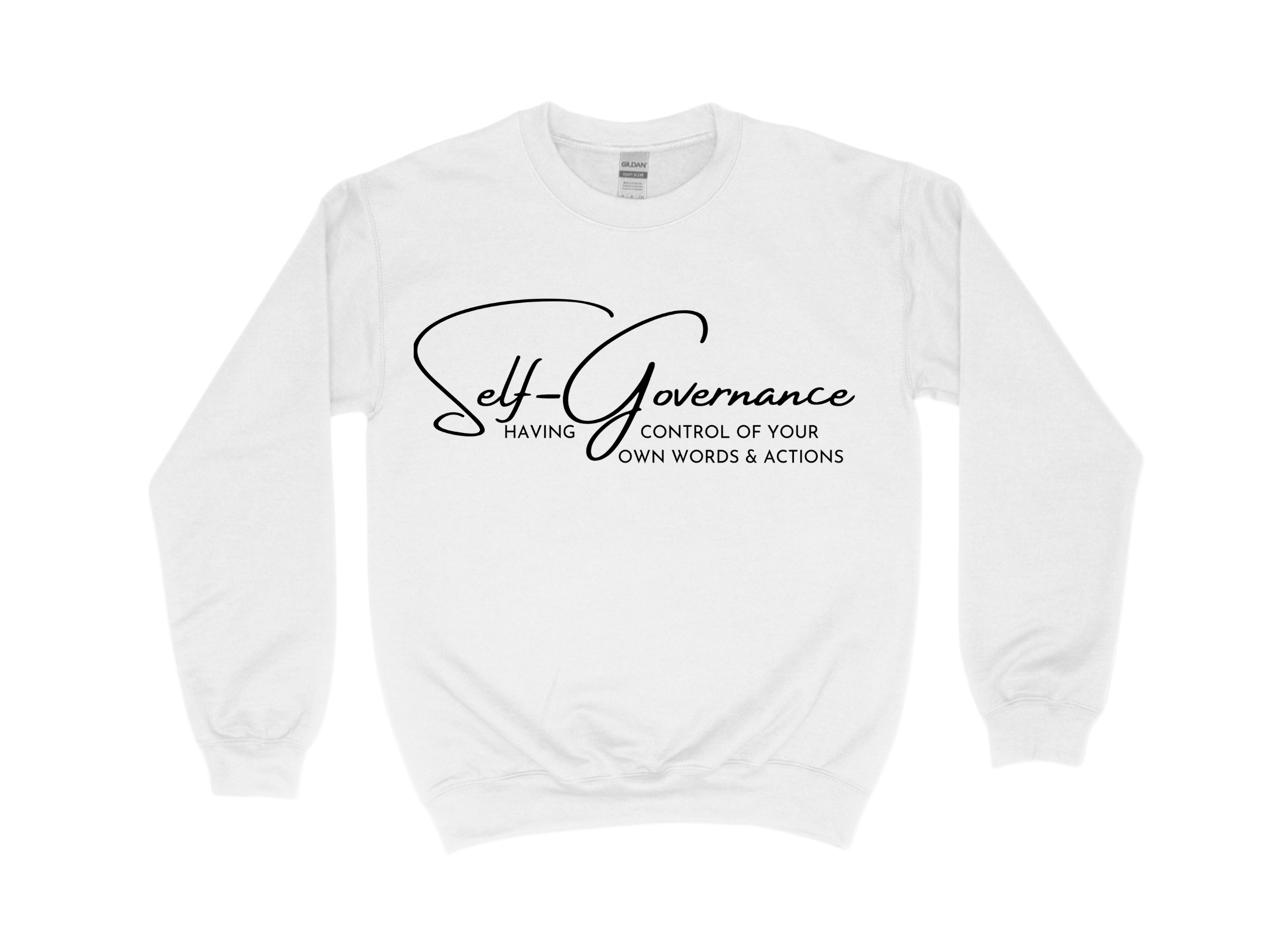 Self-Governance- White Sweatshirt  Large Image