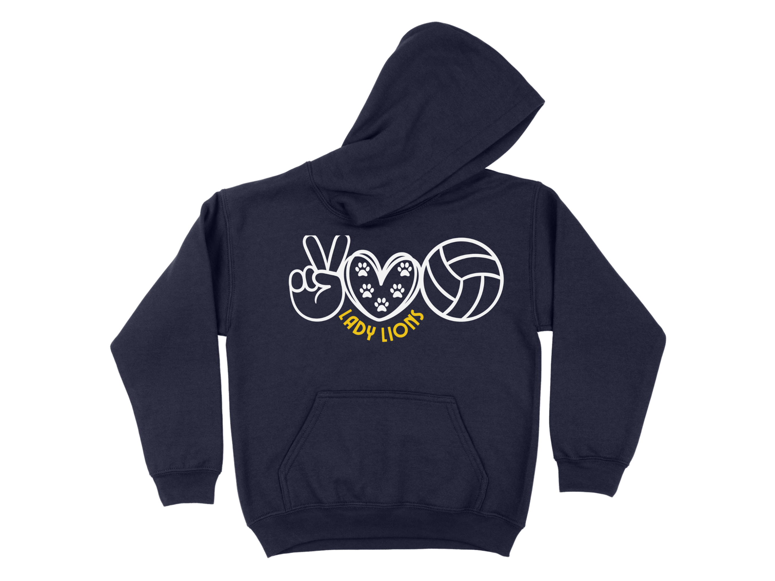 Lady Lions  - Navy Hoodie  Large Image