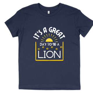 It's a great day to be a lion - Navy  Short Sleeve