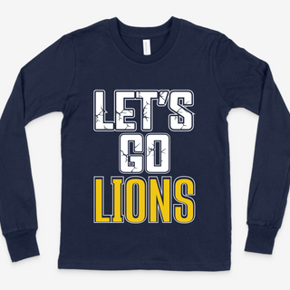 Let's Go Lions  - Navy Long Sleeve 
