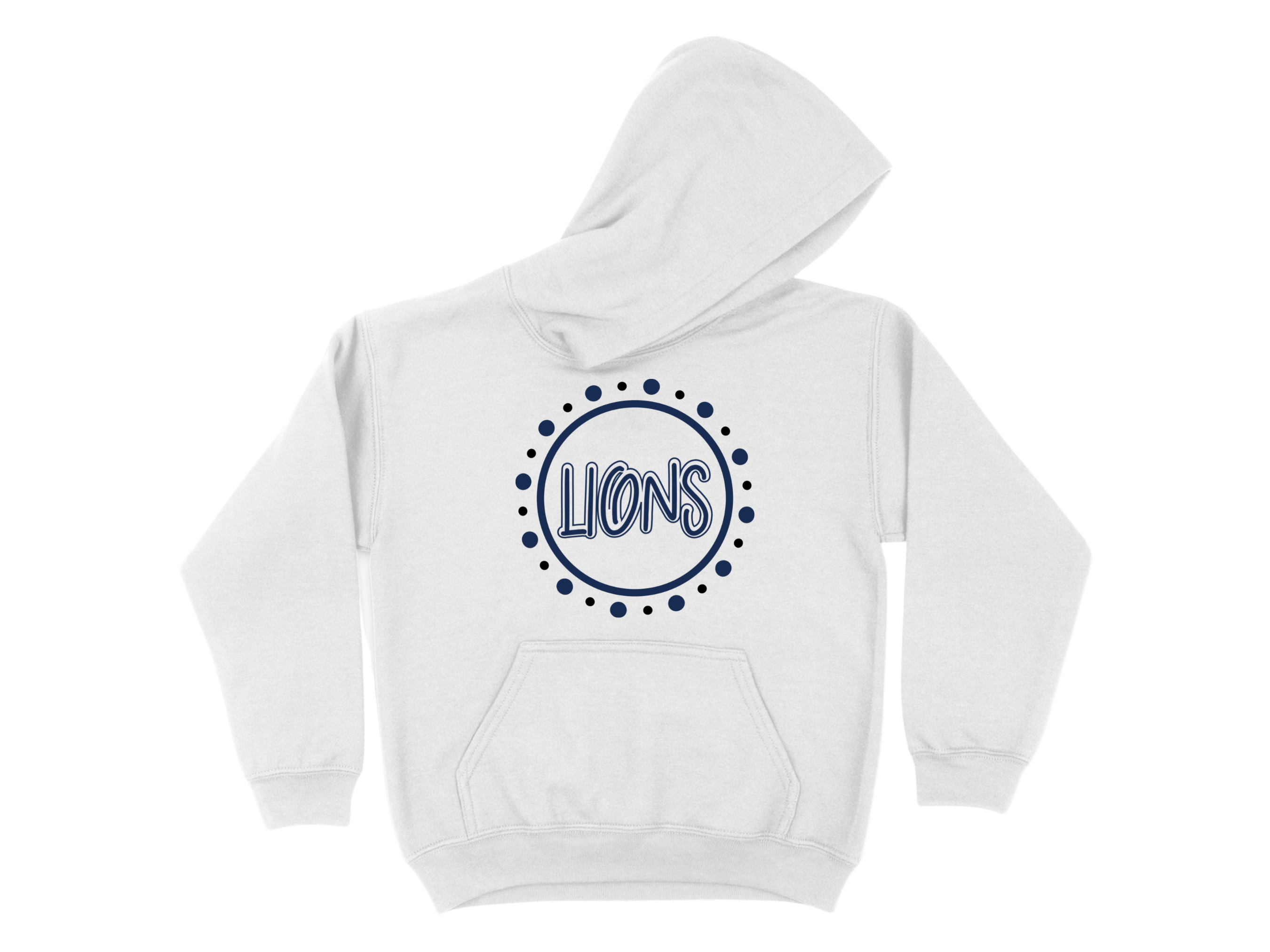 (Lions)  - White Hoodie  Large Image