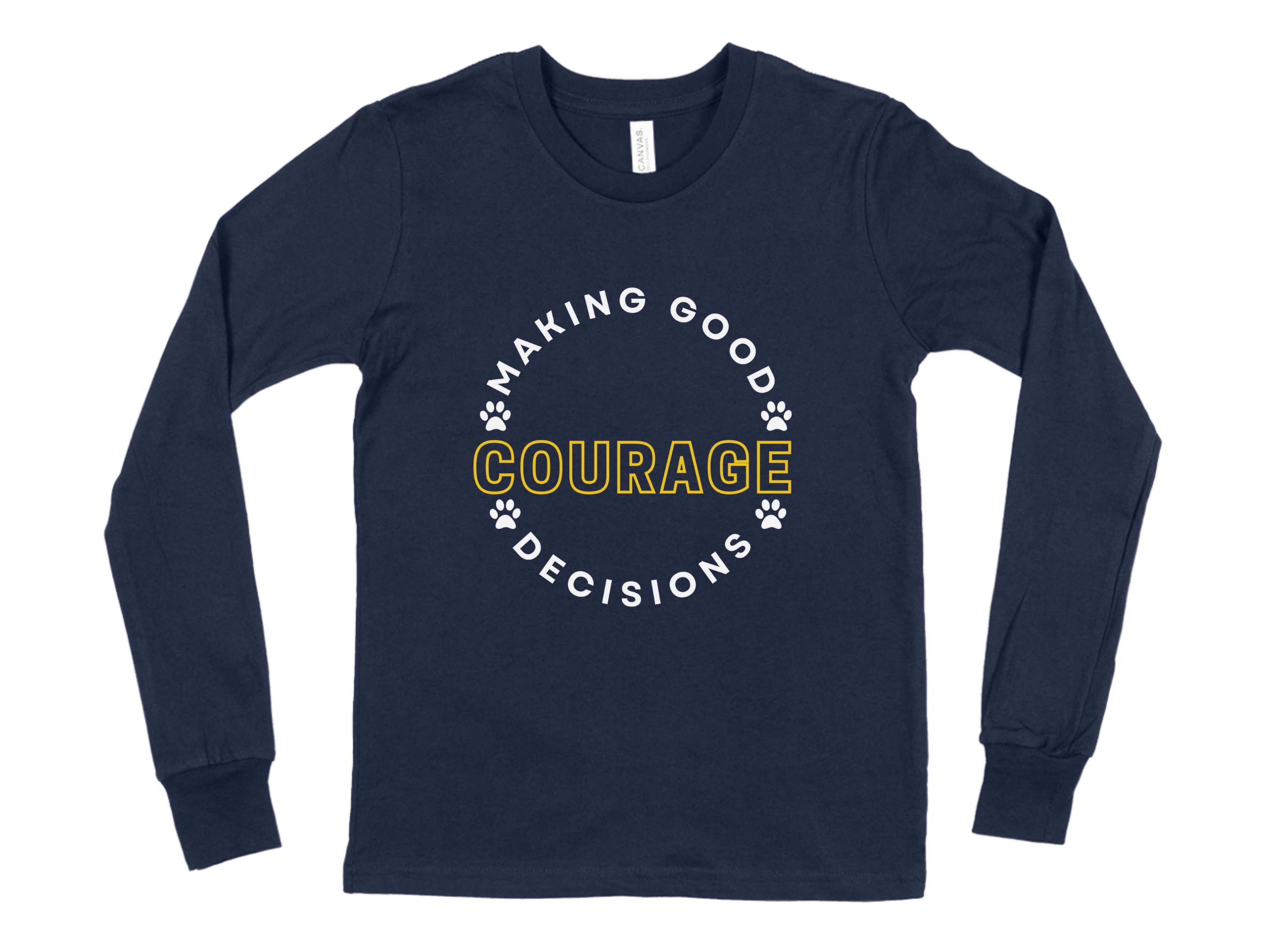 Courage - Navy Long Sleeve  Large Image