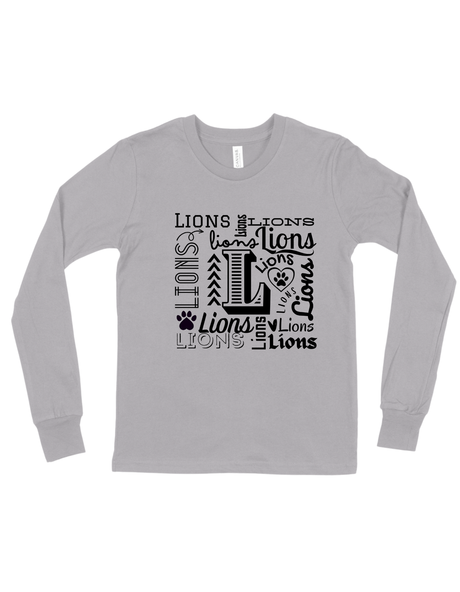 Lions_- Athletic Gray Long Sleeve  Large Image