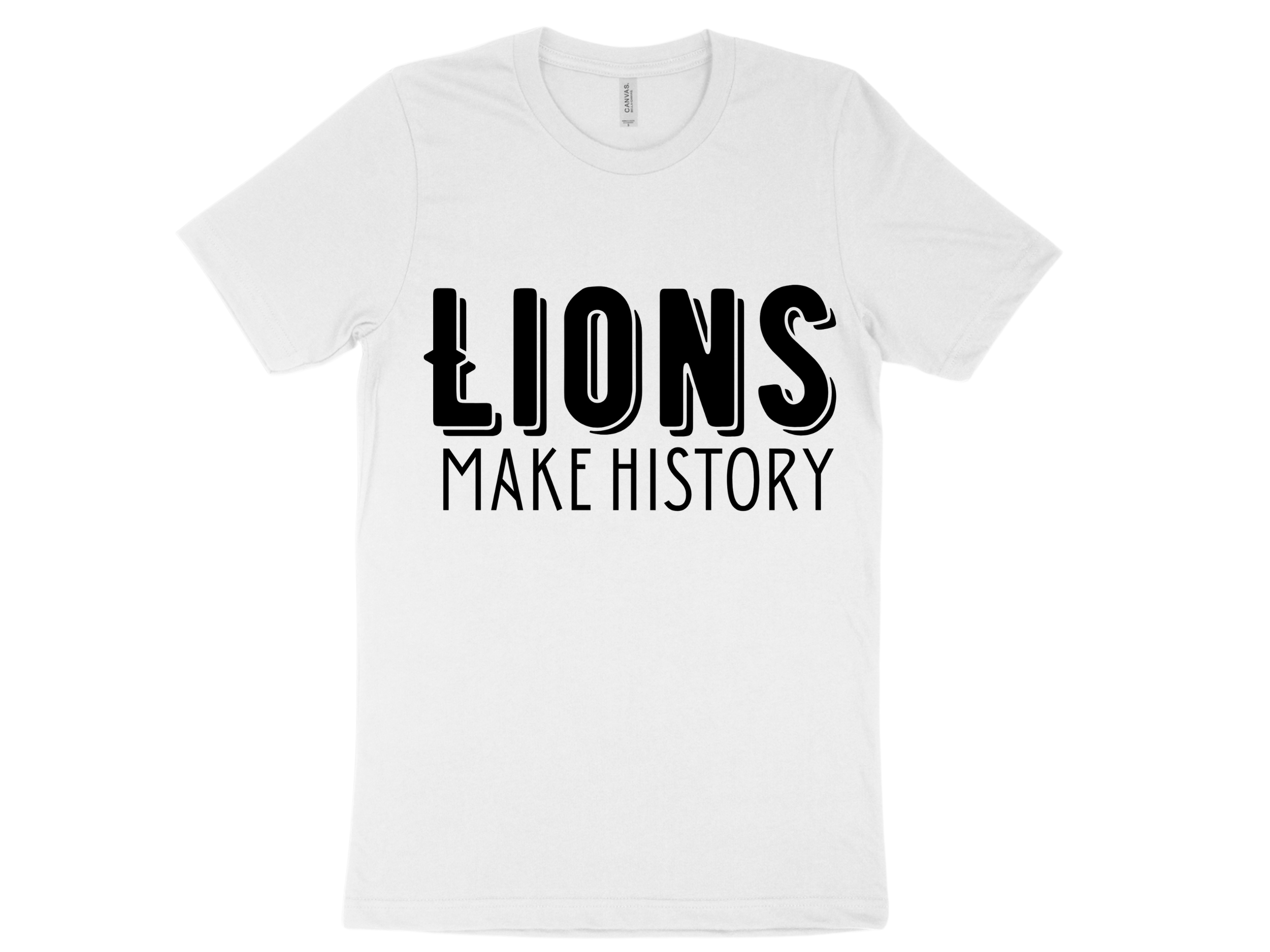 Lions Make History - White Short Sleeve  Large Image