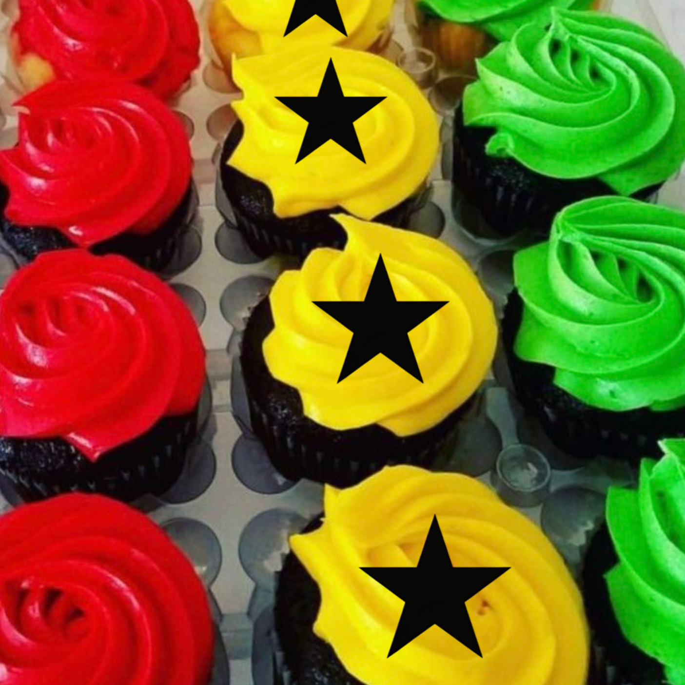 Ghana flag cupcakes