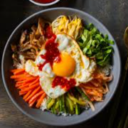 bibimbap (비빔밥) – mixed rice with vegetables & egg