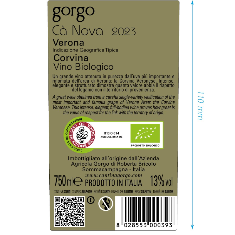GOR004-GORGO-CA’ NOVA CORVINA VERONA  IGT 