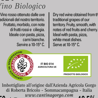 GOR003-GORGO-BARDOLINO  DOC Organic