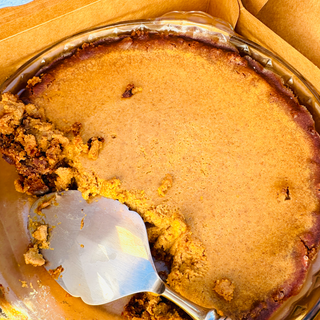 Pumpkin Custard Pie with a Gingersnap Crust