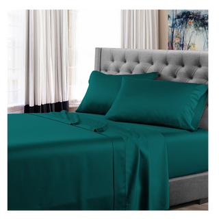 Premier Colourful Collections 4 Pc Microfiber Full Sheet Set Teal