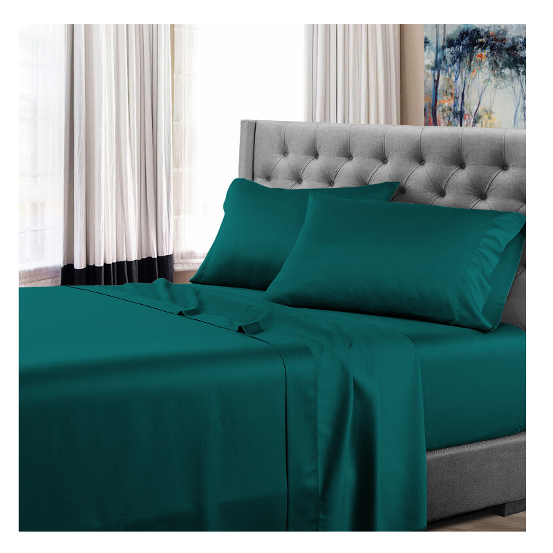 Premier Colourful Collections 4 Pc Microfiber Full Sheet Set Teal