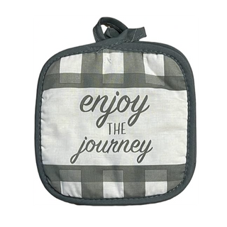 Home Collection Enjoy The Journey 4 Piece Pot Holders Set - 2 Pot Holders & 2 Oven Mitt. - Thumbnail 2