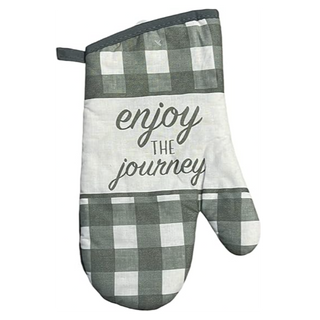 Home Collection Enjoy The Journey 4 Piece Pot Holders Set - 2 Pot Holders & 2 Oven Mitt.