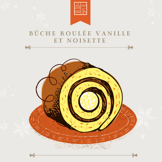 Bûche roulée vanille & noisette