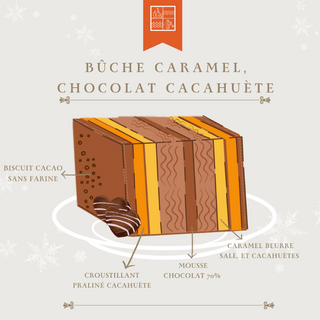 Buche caramel, chocolat, cacahuète - Thumbnail 2