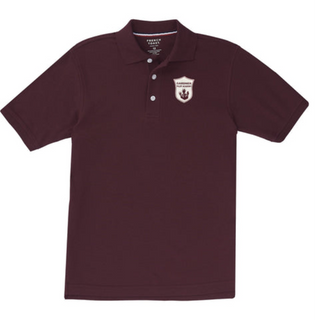 Burgundy short Sleeve Polo Shirt. Price vary depending on size - Los precios varían dependiendo del tamaño