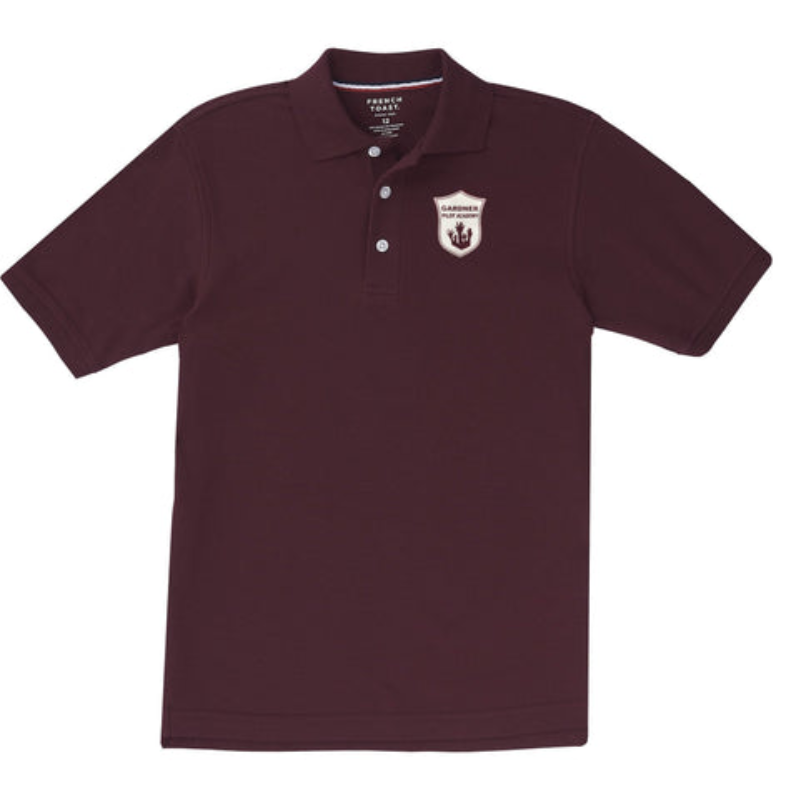 Burgundy short Sleeve Polo Shirt. Price vary depending on size - Los precios varían dependiendo del tamaño Main Image