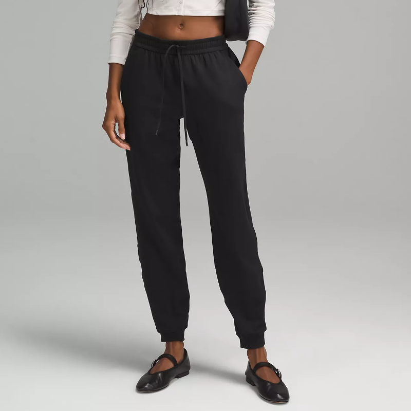 Soft Jersey Classic-Fit Mid-Rise Jogger - Black