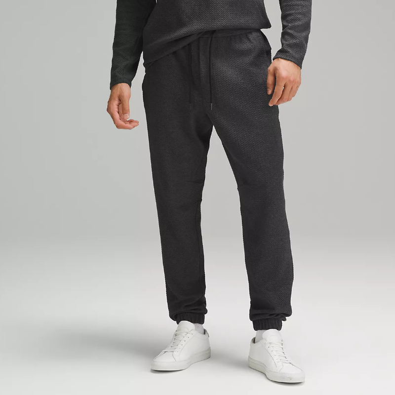 Textured Double-Knit Cotton Jogger *Tall - Heathered Black/Black 