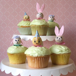 Lot de 6 cupcakes animaliers