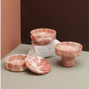 Carved Pink Marble Catch-All Main Image