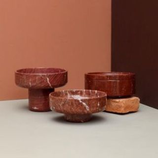 Carved Red Marble Catch-All