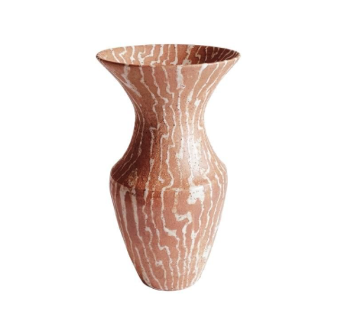 Handmade Shino Glaze Vase (Wood Grain 4)