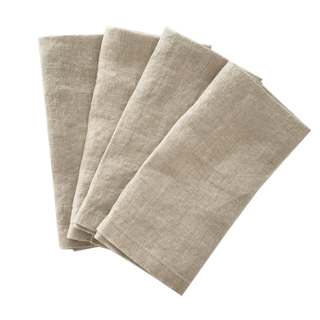 Plain Linen Napkins - Set of 4